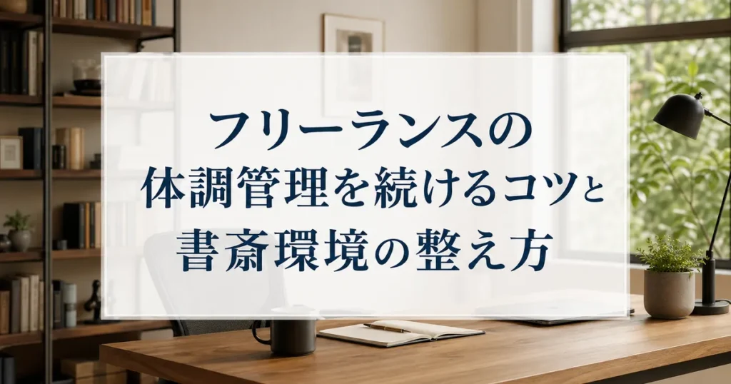フリーランスの体調管理を続けるコツと書斎環境の整え方