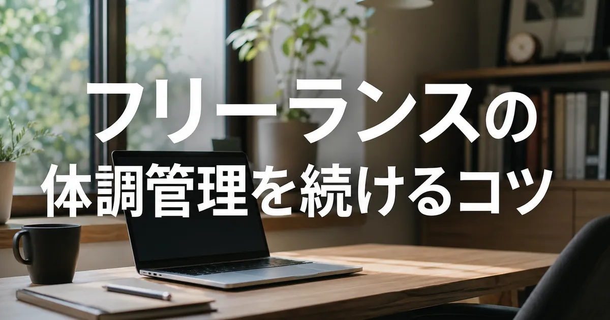 フリーランスの体調管理を続けるコツ
