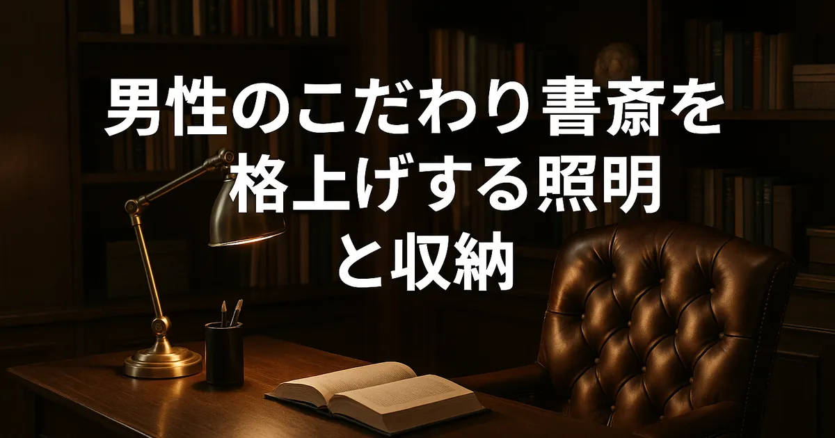 書斎にこだわる男性に合う照明と収納