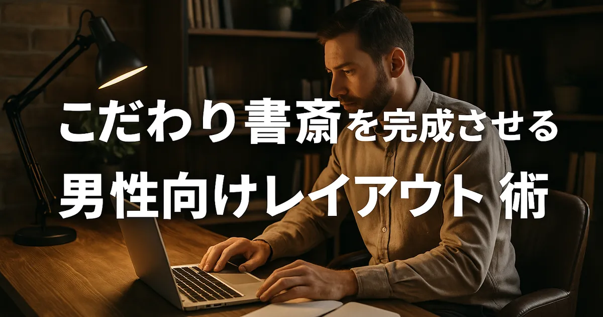 書斎にこだわる男性が整えるレイアウト術