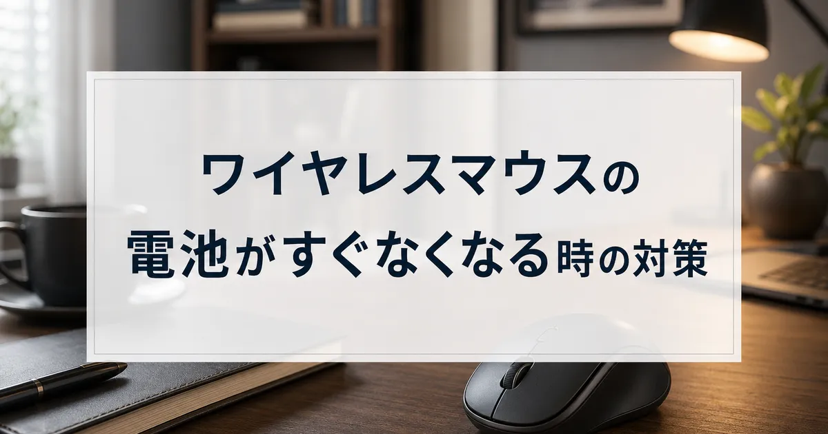 ワイヤレスマウスの電池がすぐなくなる時の対策