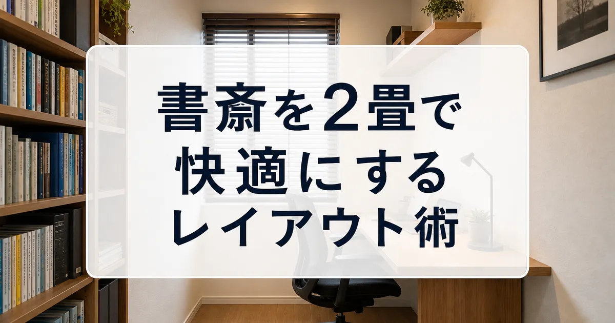 書斎を2畳で快適にするレイアウト術