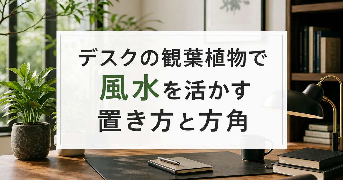 デスクの観葉植物で風水を活かす置き方と方角