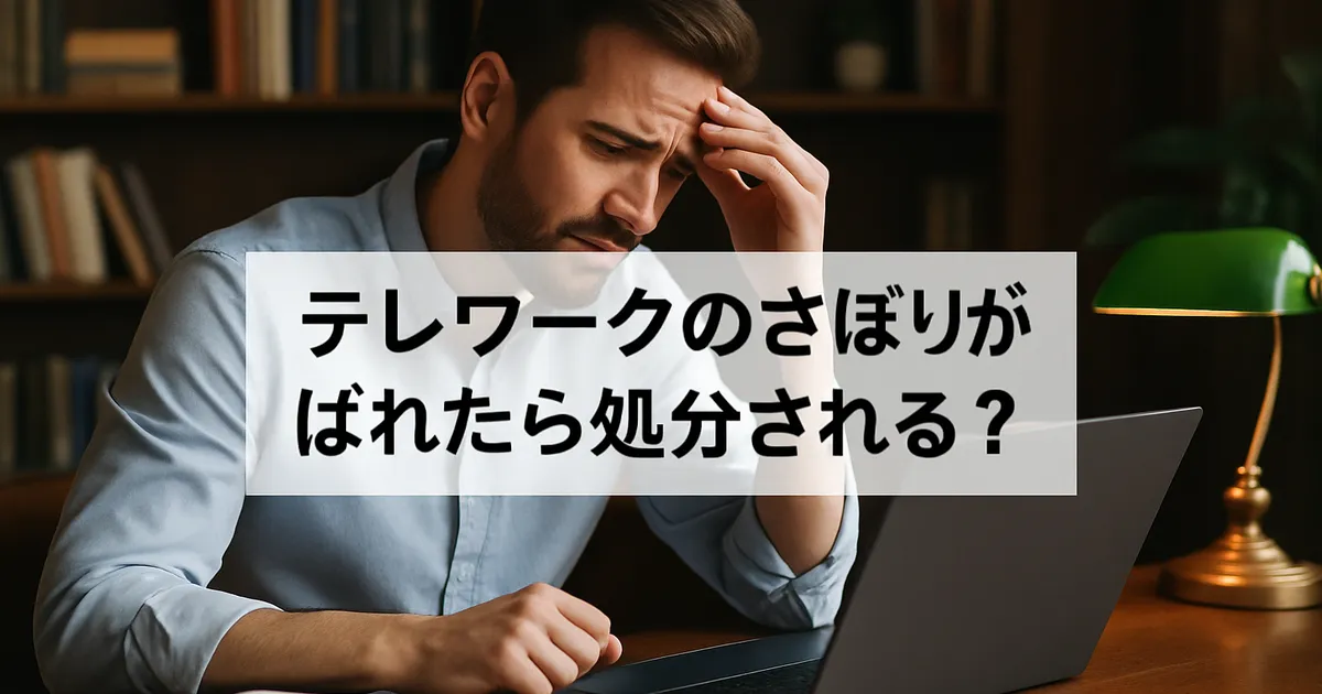 テレワークのさぼりがばれたら処分される?