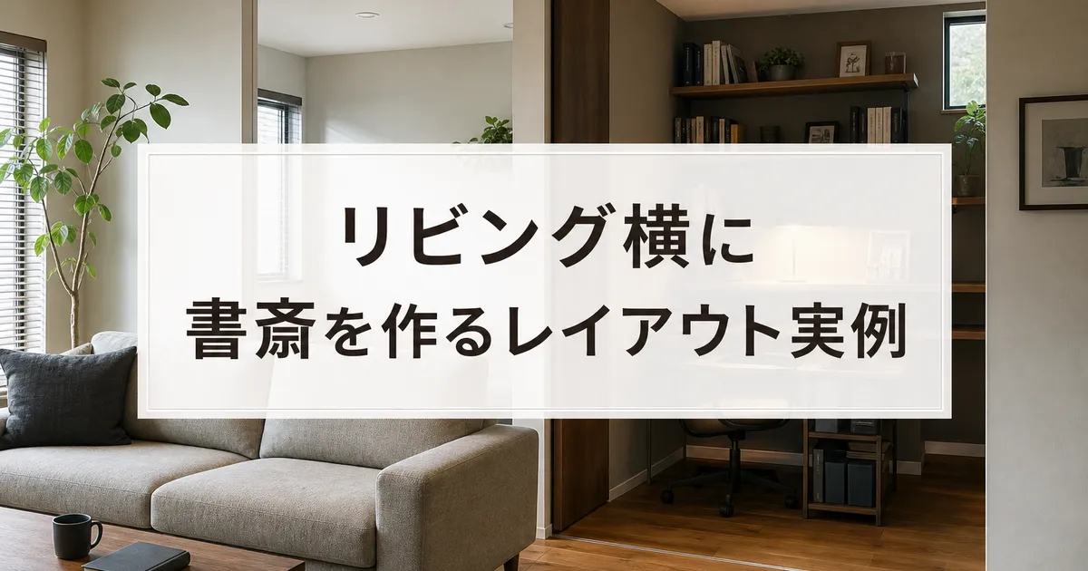リビング横に書斎を作るレイアウト実例