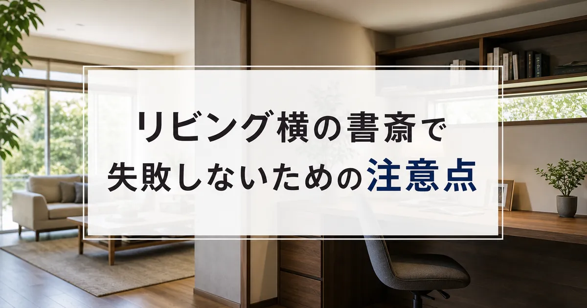 リビング横の書斎で失敗しないための注意点