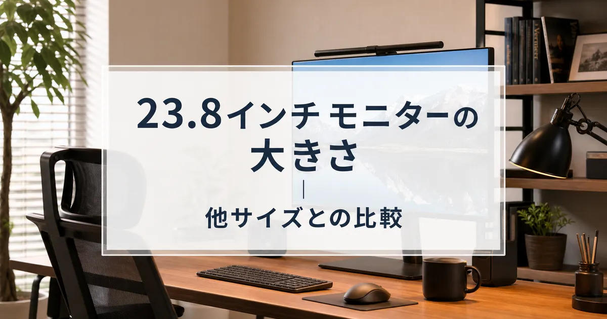 23.8インチモニターの大きさ|他サイズとの比較
