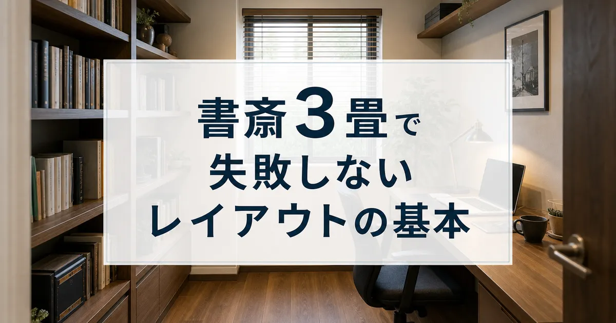 書斎3畳で失敗しないレイアウトの基本