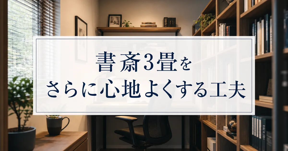 書斎3畳をさらに心地よくする工夫