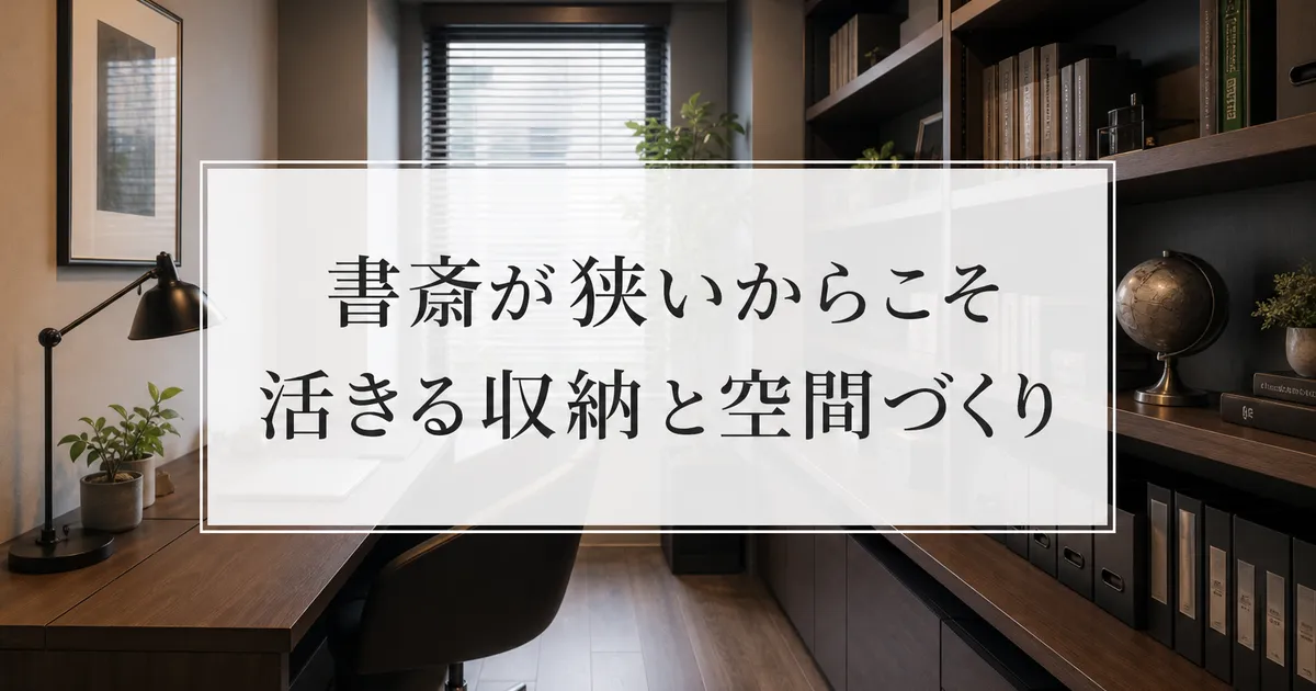 書斎が狭いからこそ活きる収納と空間づくり
