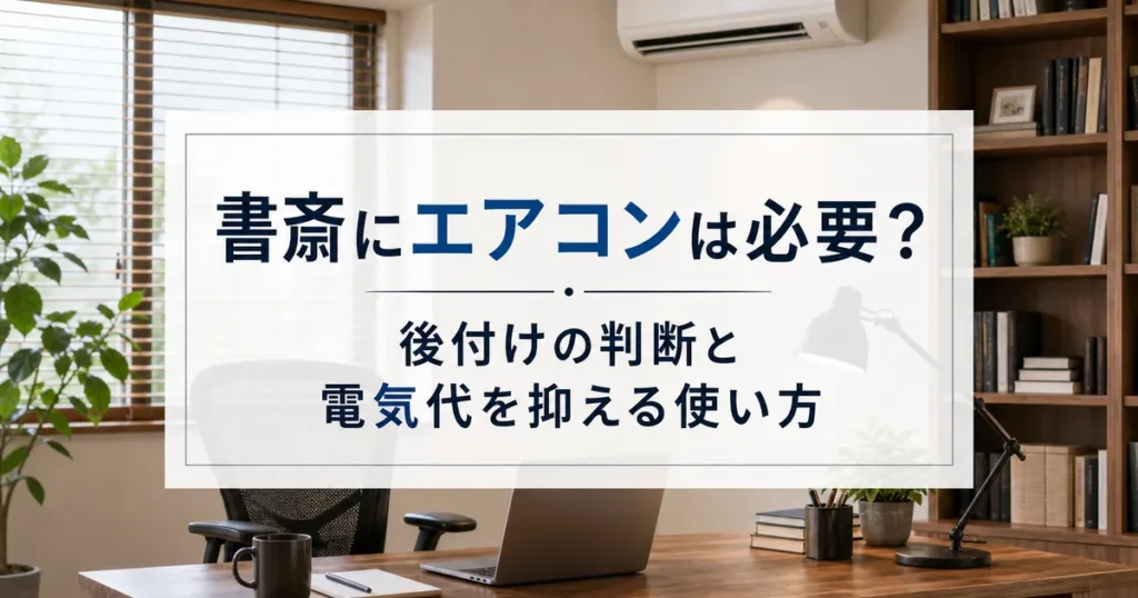 書斎にエアコンは必要？後付けの判断と電気代を抑える使い方