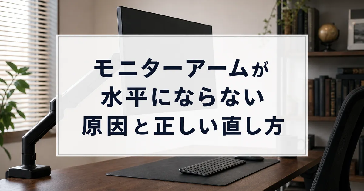 モニターアームが水平にならない原因と正しい直し方