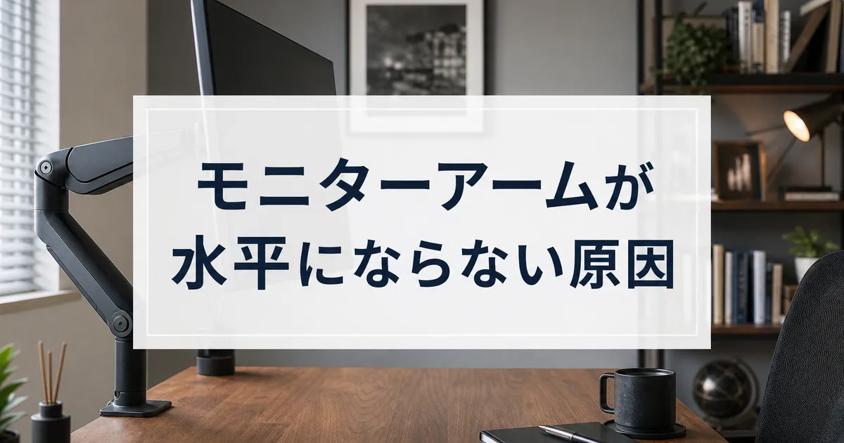 モニターアームが水平にならない原因