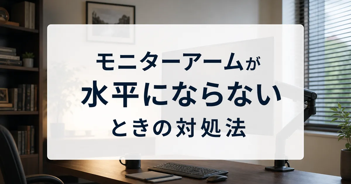 モニターアームが水平にならないときの対処法