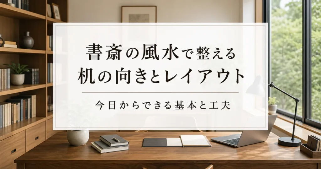 書斎の風水で整える机の向きとレイアウト｜今日からできる基本と工夫