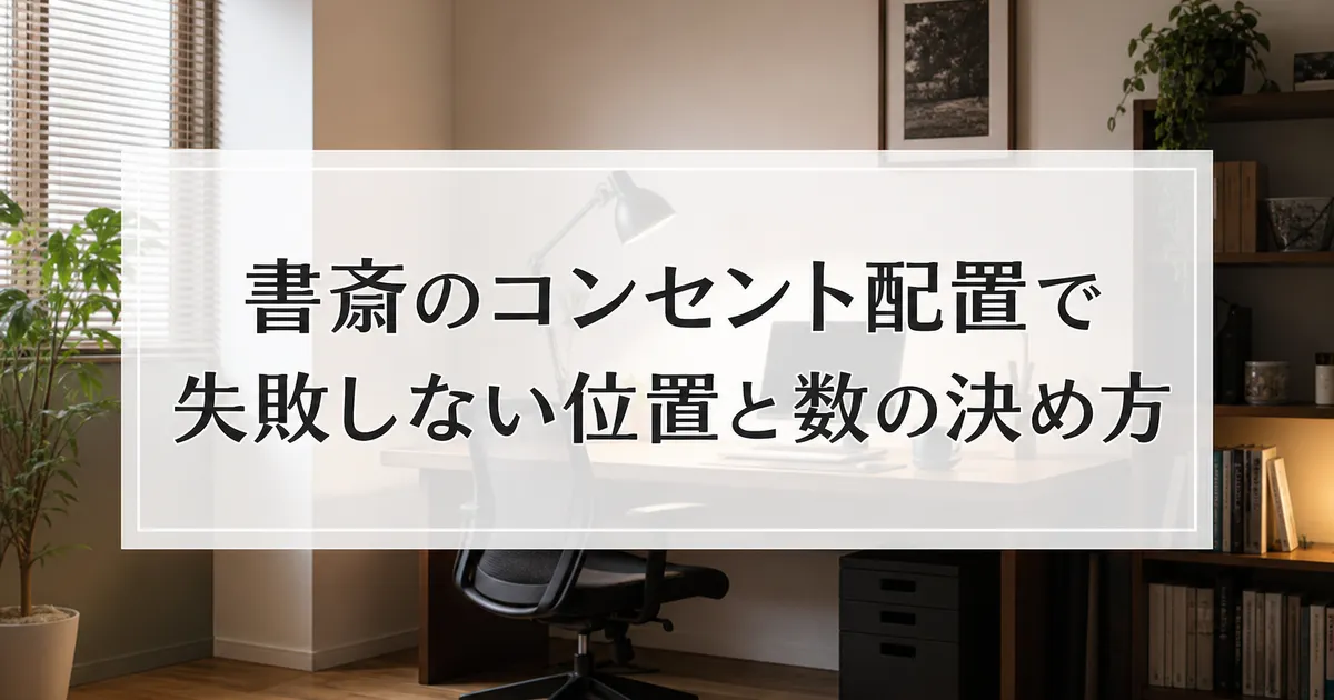 書斎のコンセント配置で失敗しない位置と数の決め方