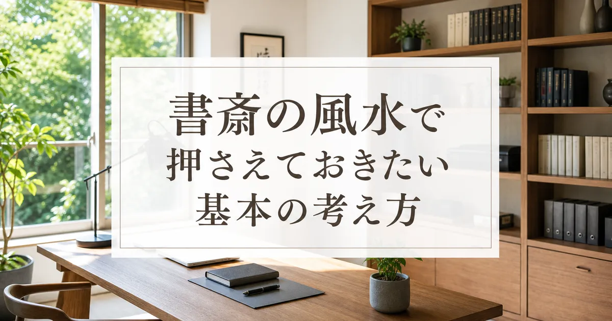書斎の風水で押さえておきたい基本の考え方