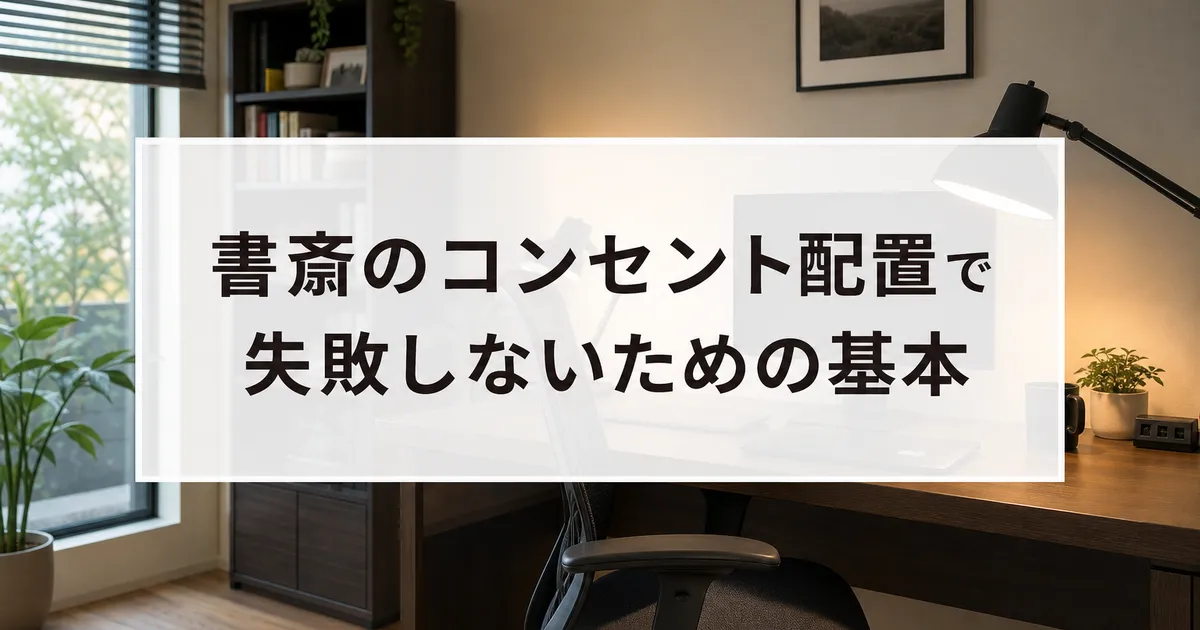書斎のコンセント配置で失敗しないための基本