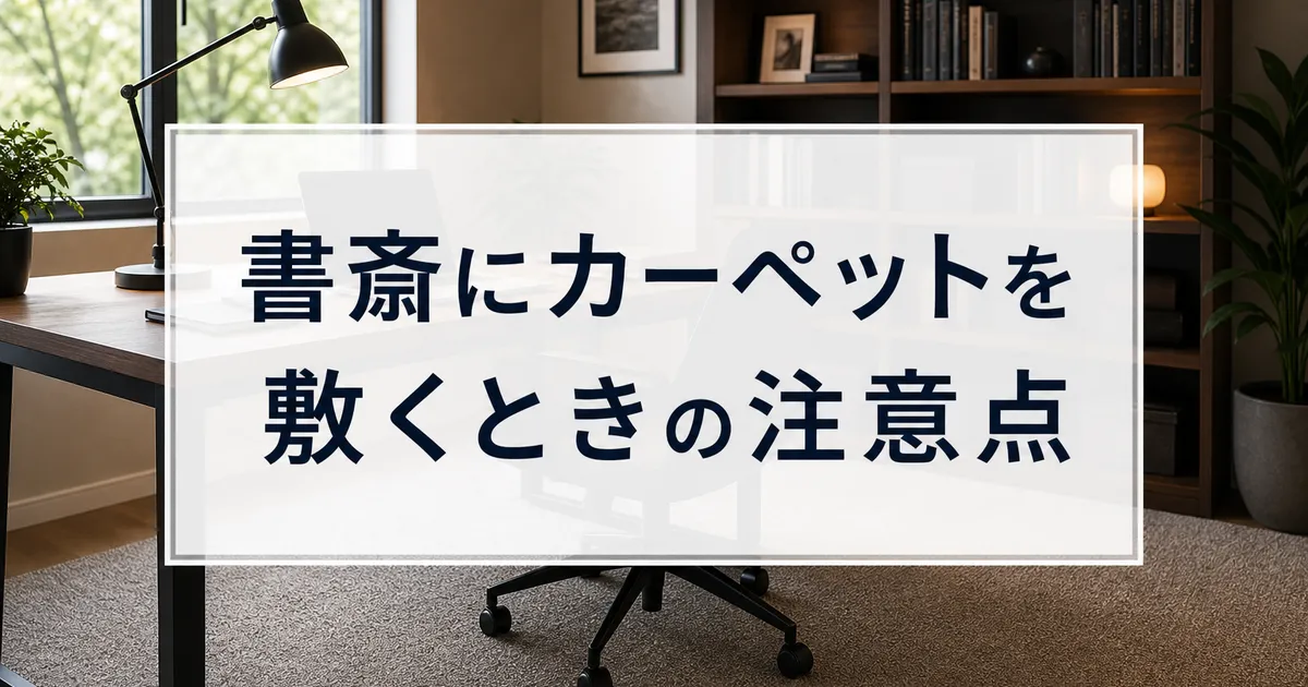 書斎にカーペットを敷くときの注意点