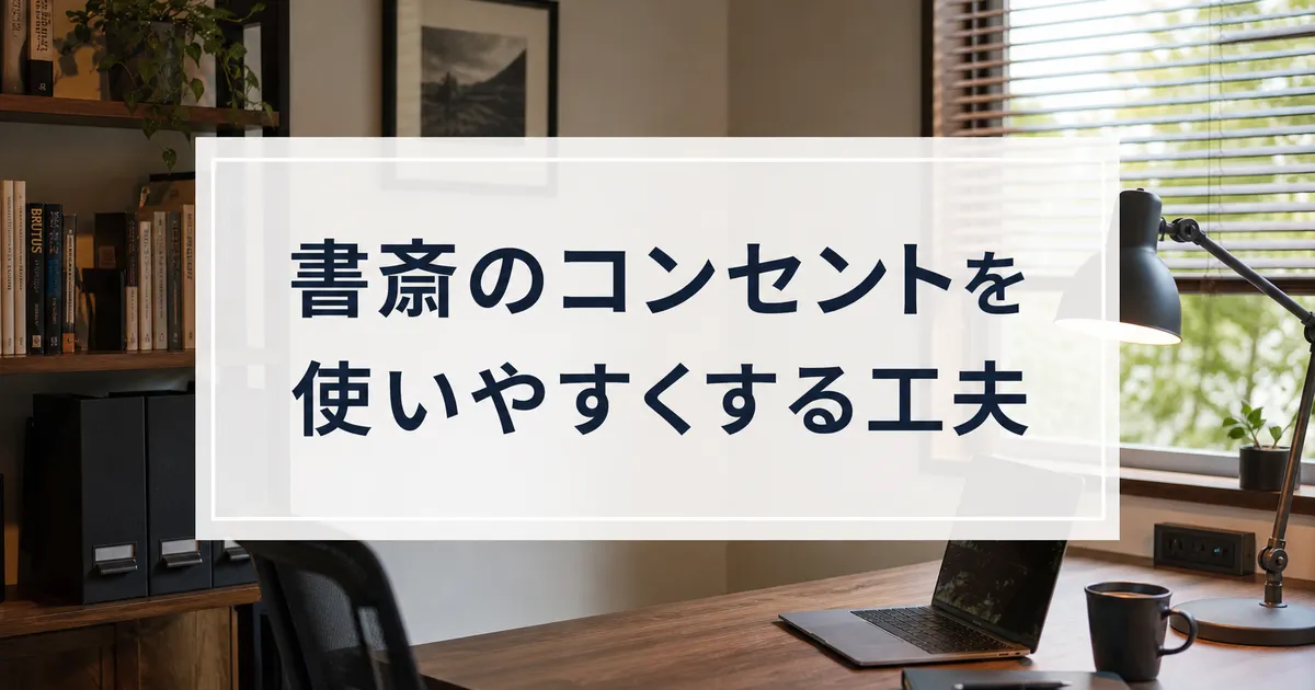 書斎のコンセントを使いやすくする工夫