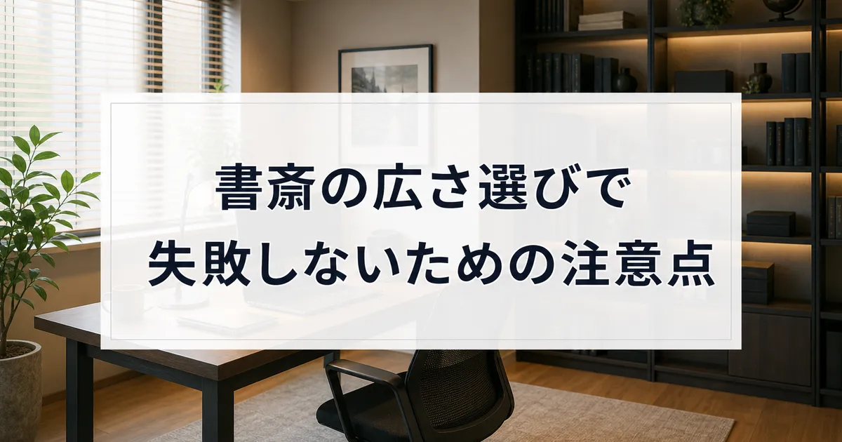 書斎の広さ選びで失敗しないための注意点
