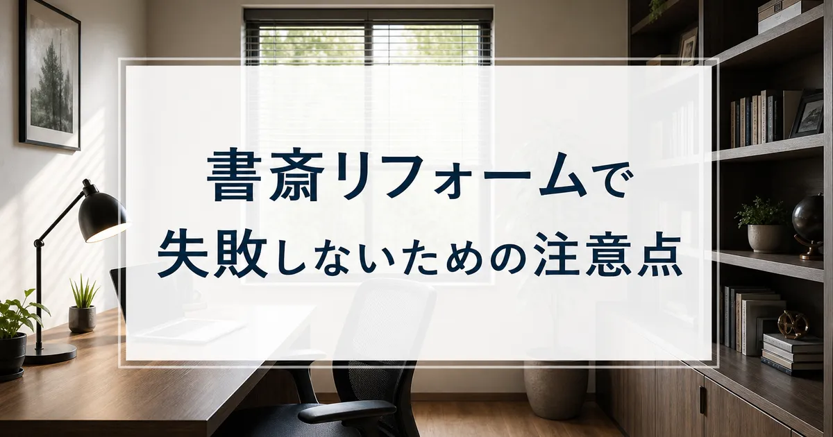書斎リフォームで失敗しないための注意点