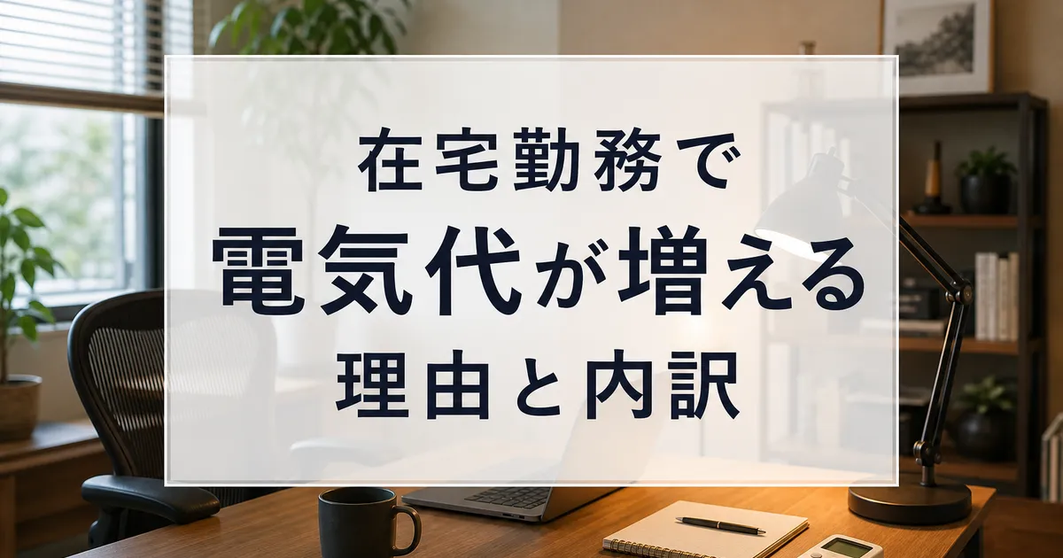 在宅勤務で電気代が増える理由と内訳