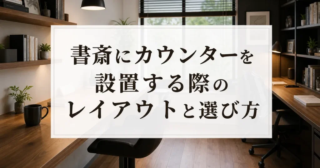 書斎にカウンターを設置する際のレイアウトと選び方