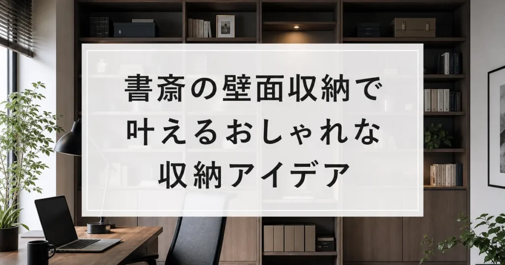 書斎の壁面収納で叶えるおしゃれな収納アイデア