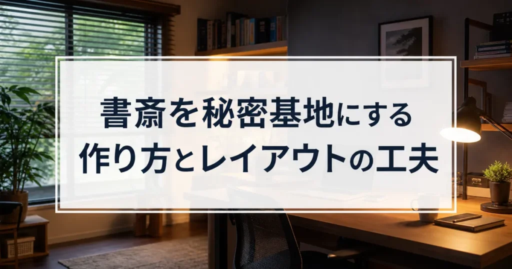 書斎を秘密基地にする作り方とレイアウトの工夫