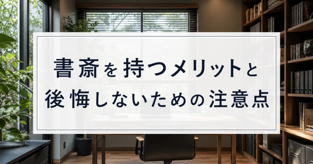 書斎を持つメリットと後悔しないための注意点