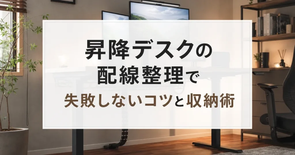 昇降デスクの配線整理で失敗しないコツと収納術