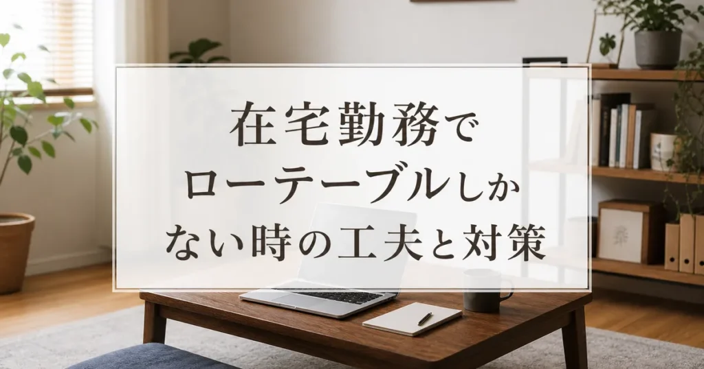 在宅勤務でローテーブルしかない時の工夫と対策