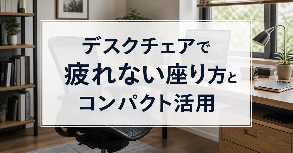 デスクチェアで疲れない座り方とコンパクト活用