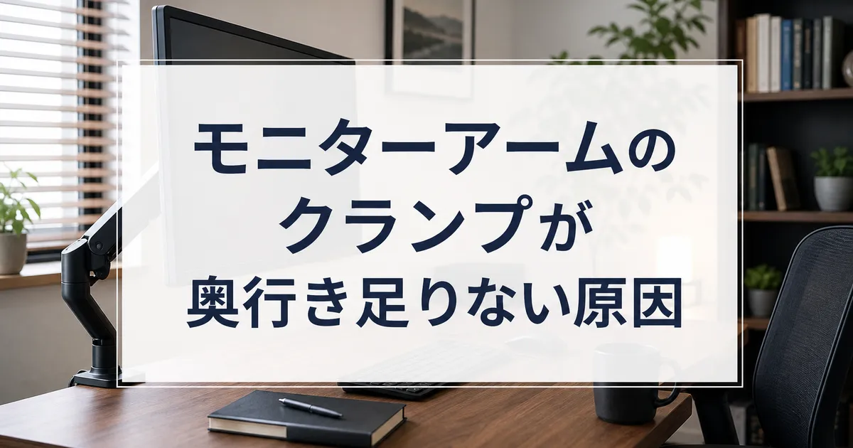 モニターアームのクランプが奥行き足りない原因
