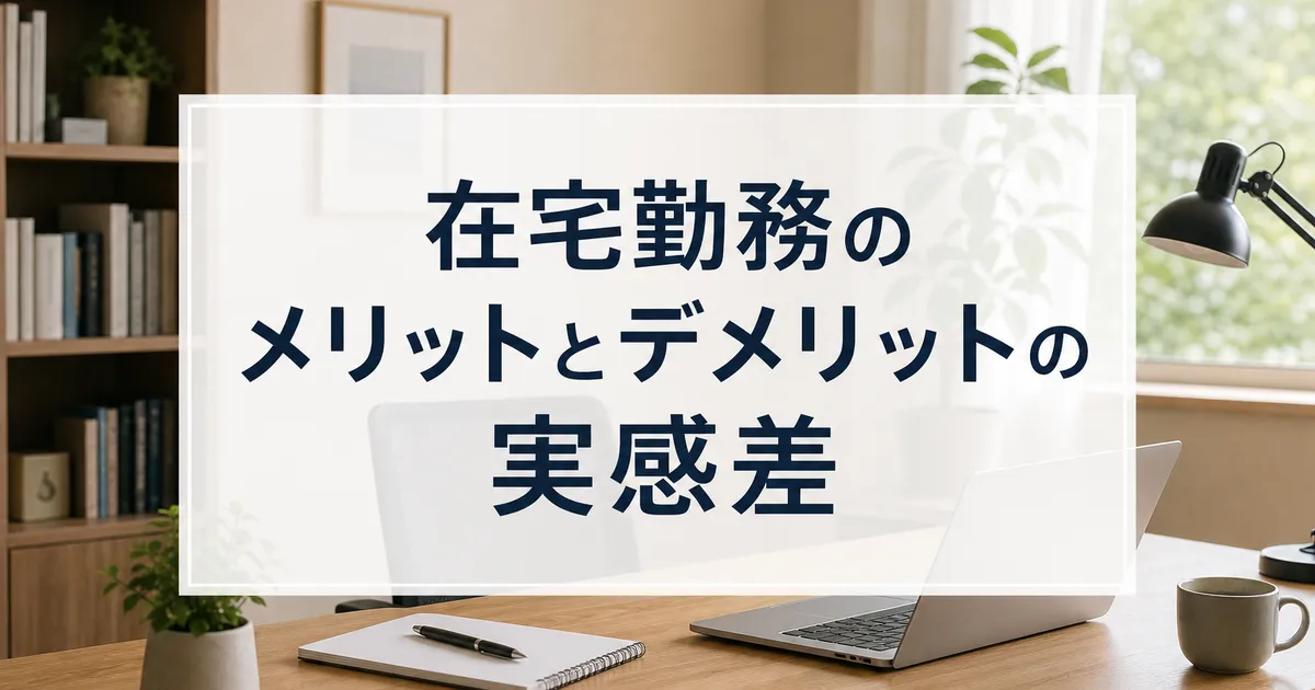 在宅勤務のメリットとデメリットの実感差