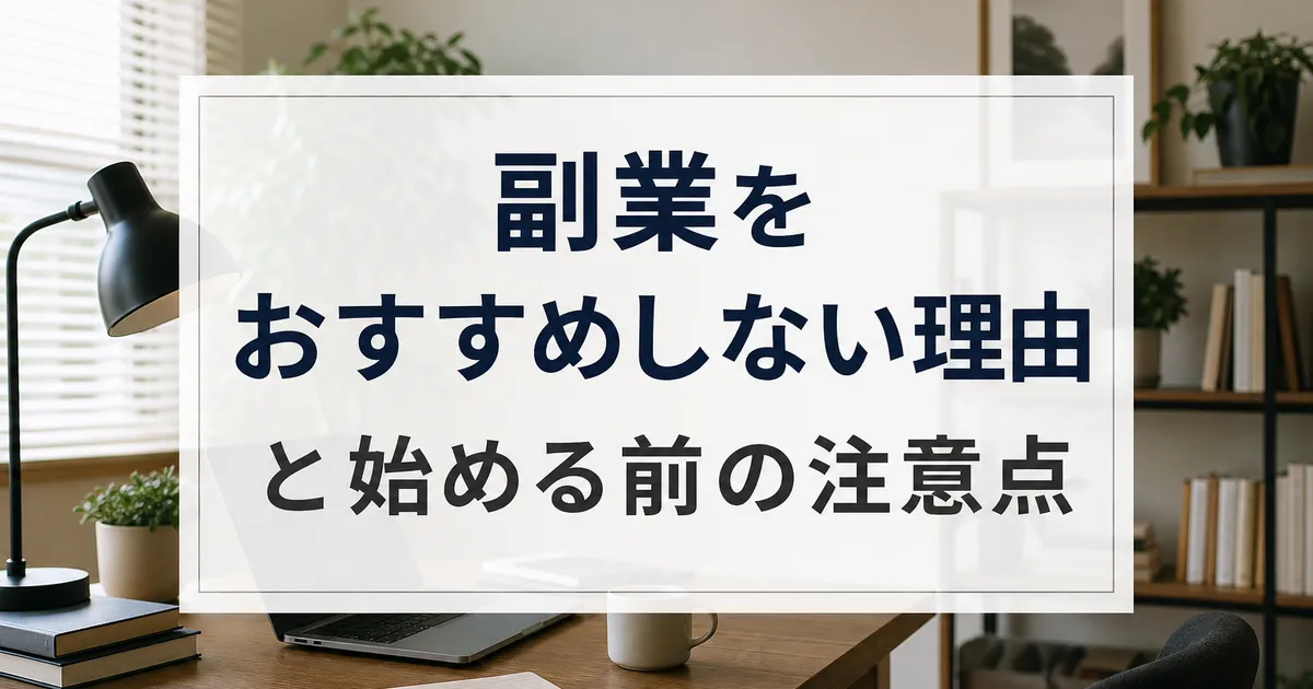 副業をおすすめしない理由と始める前の注意点