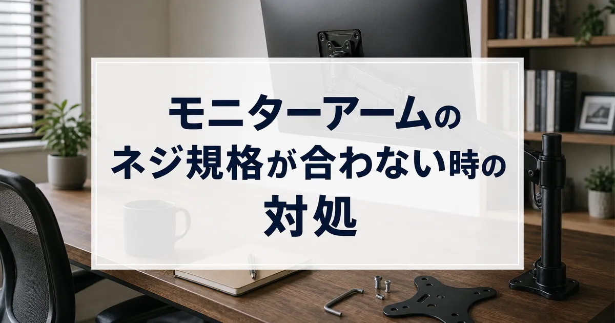 モニターアームのネジ規格が合わない時の対処