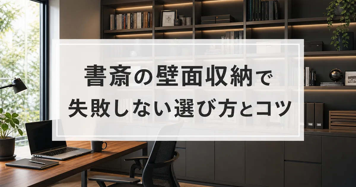 書斎の壁面収納で失敗しない選び方とコツ