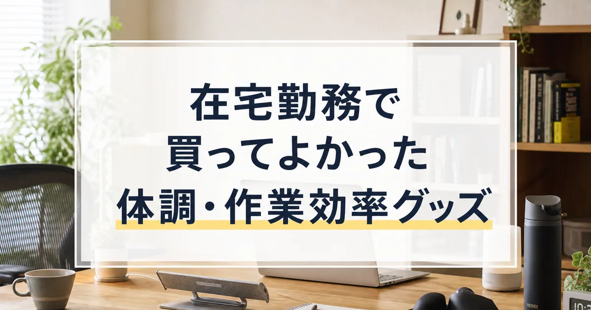 在宅勤務で買ってよかった体調・作業効率グッズ