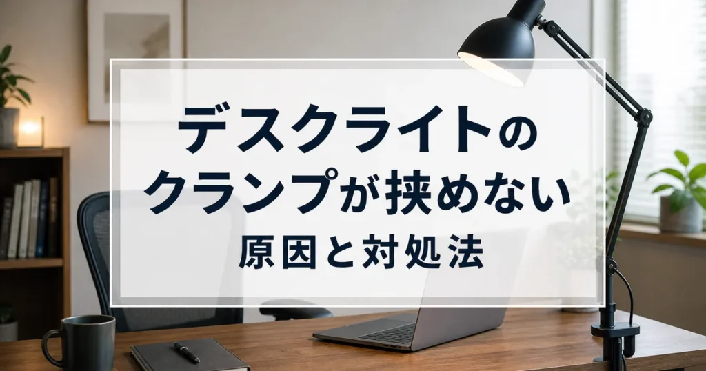 デスクライトのクランプが挟めない原因と対処法