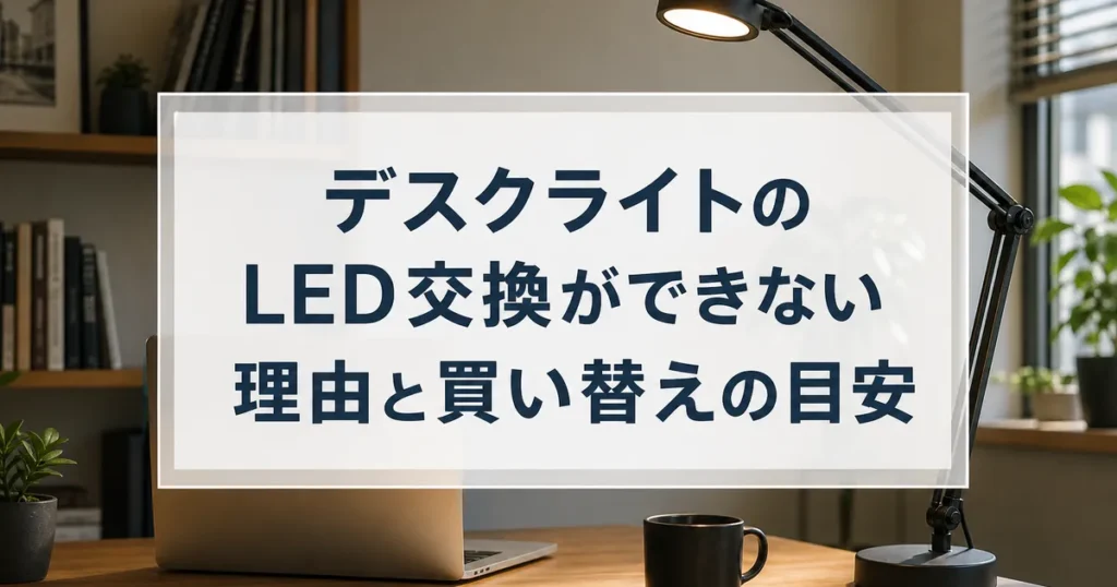 デスクライトのLED交換ができない理由と買い替えの目安