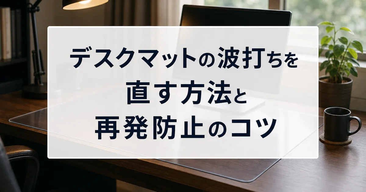 デスクマットの波打ちを直す方法と再発防止のコツ