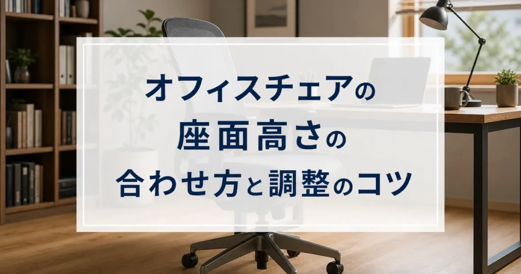 オフィスチェアの座面高さの合わせ方と調整のコツ