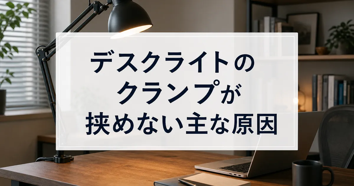 デスクライトのクランプが挟めない主な原因