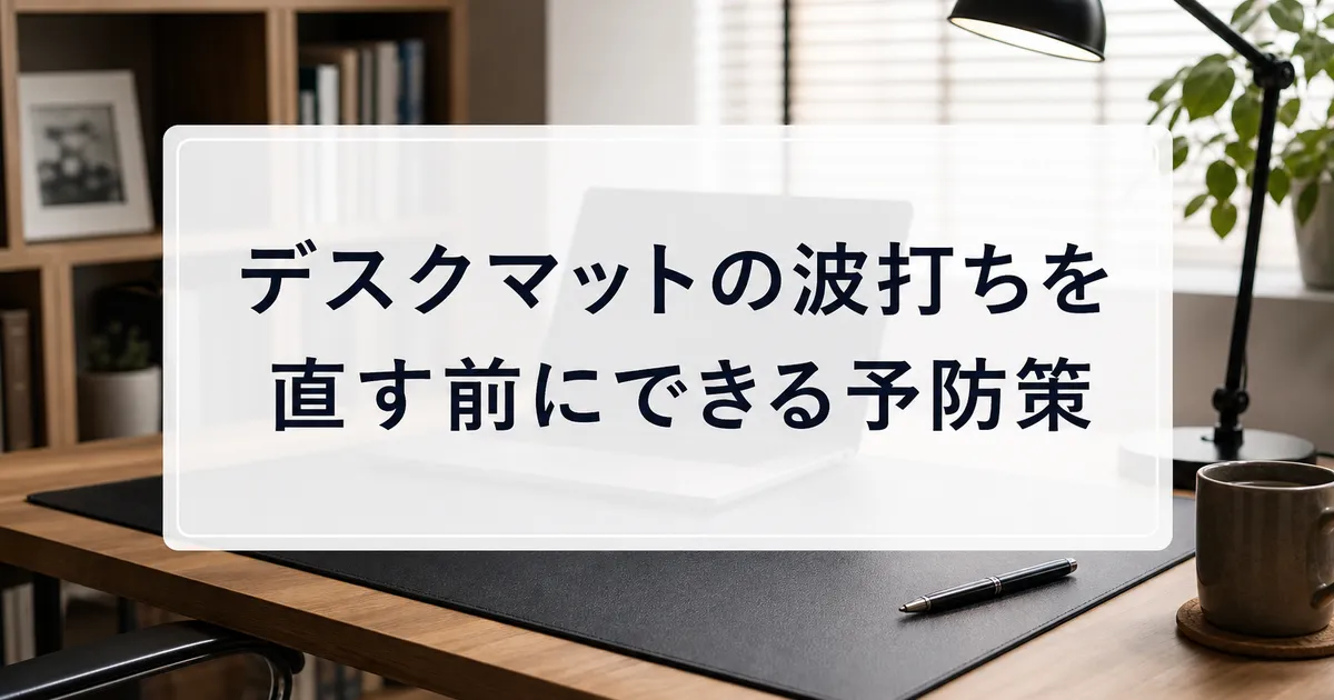 デスクマットの波打ちを直す前にできる予防策