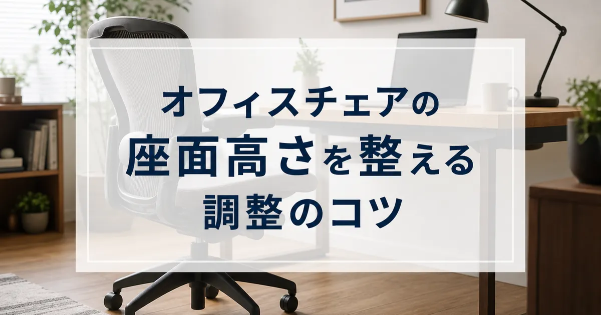 オフィスチェアの座面高さを整える調整のコツ